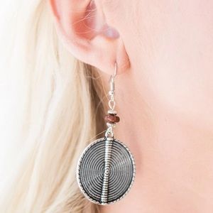 Paparazzi Wild World Brown Earring NWT